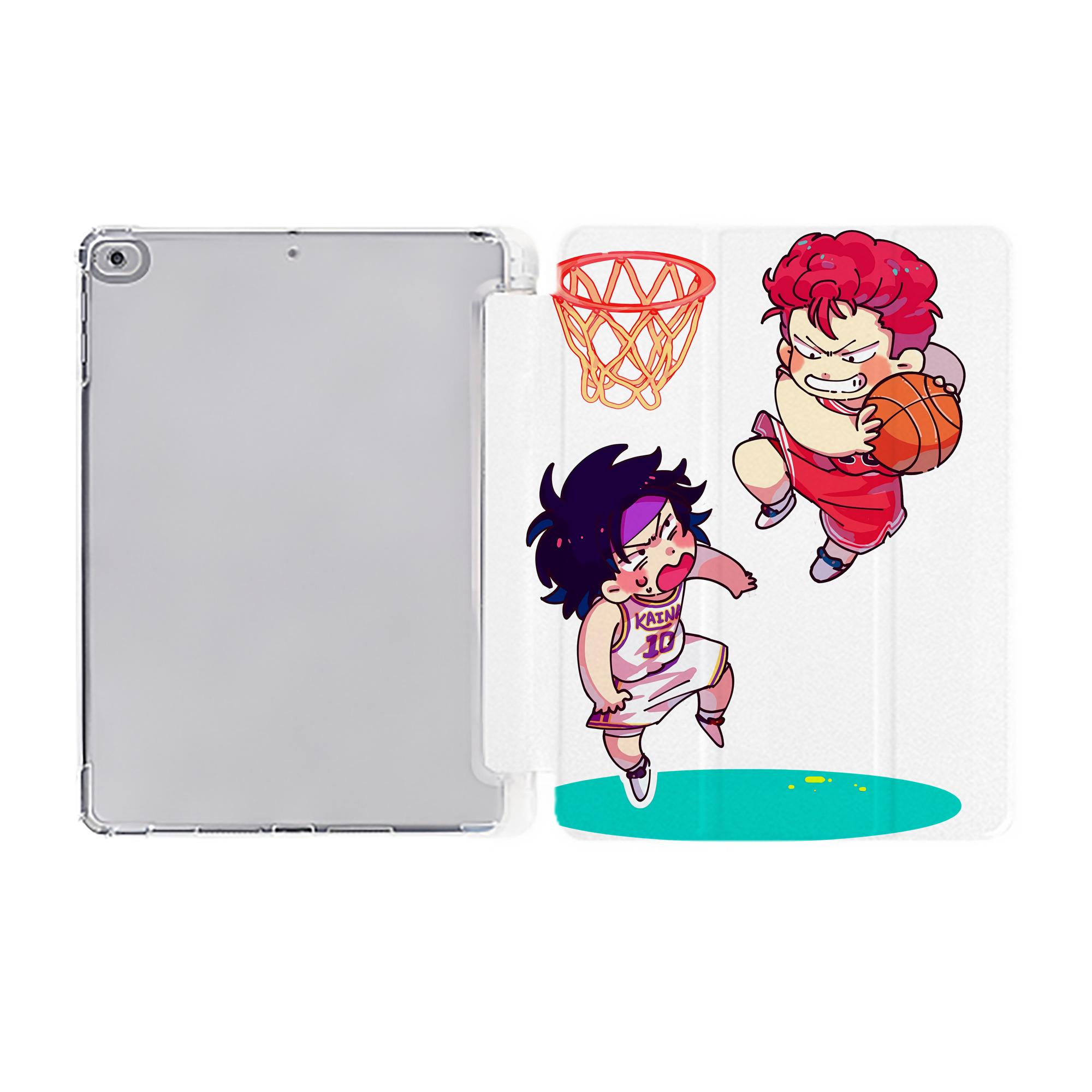 （画像用） SLAM DUNK／スラムダンク IPad ケース ペン収納付き 三つ折りスタンド PUレザー×シリコン 対応機種9.5/10.5/10.9インチ